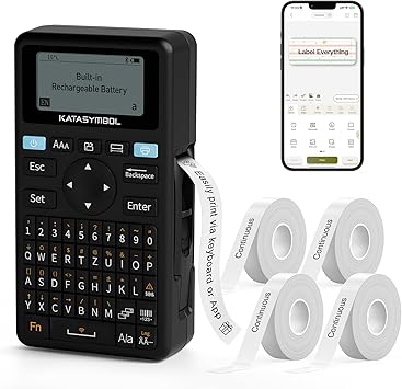 SUPVAN E11 Bluetooth Label Maker with 4 Tapes