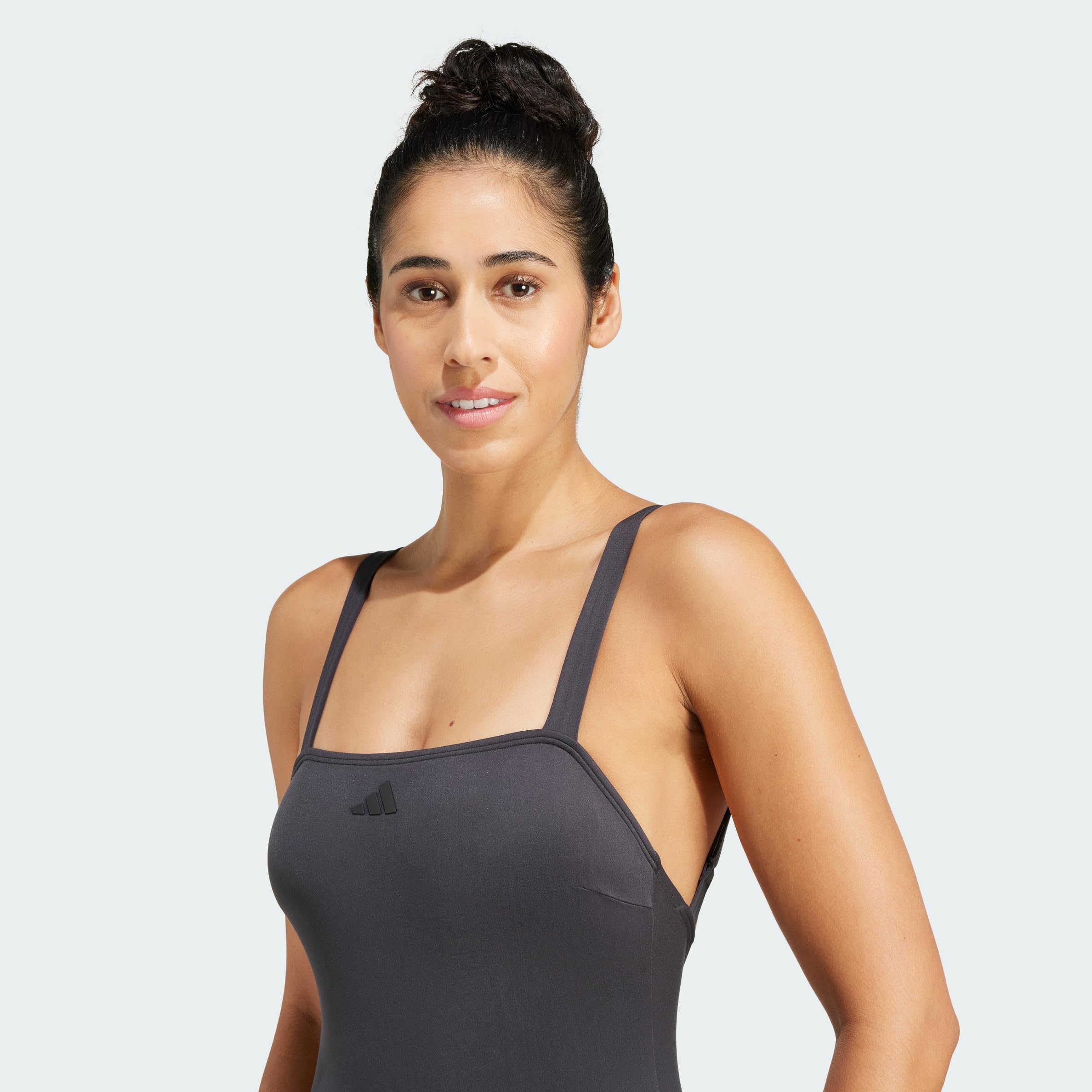 adidas Women Iconisea Padded U-Back Swimsuit Recycled Polyester Black 36"