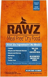 Rawzreg; Meal Free Dry Dog Food Salmon, Dehydrated Chicken Whitefish Recipe (10 Lb)