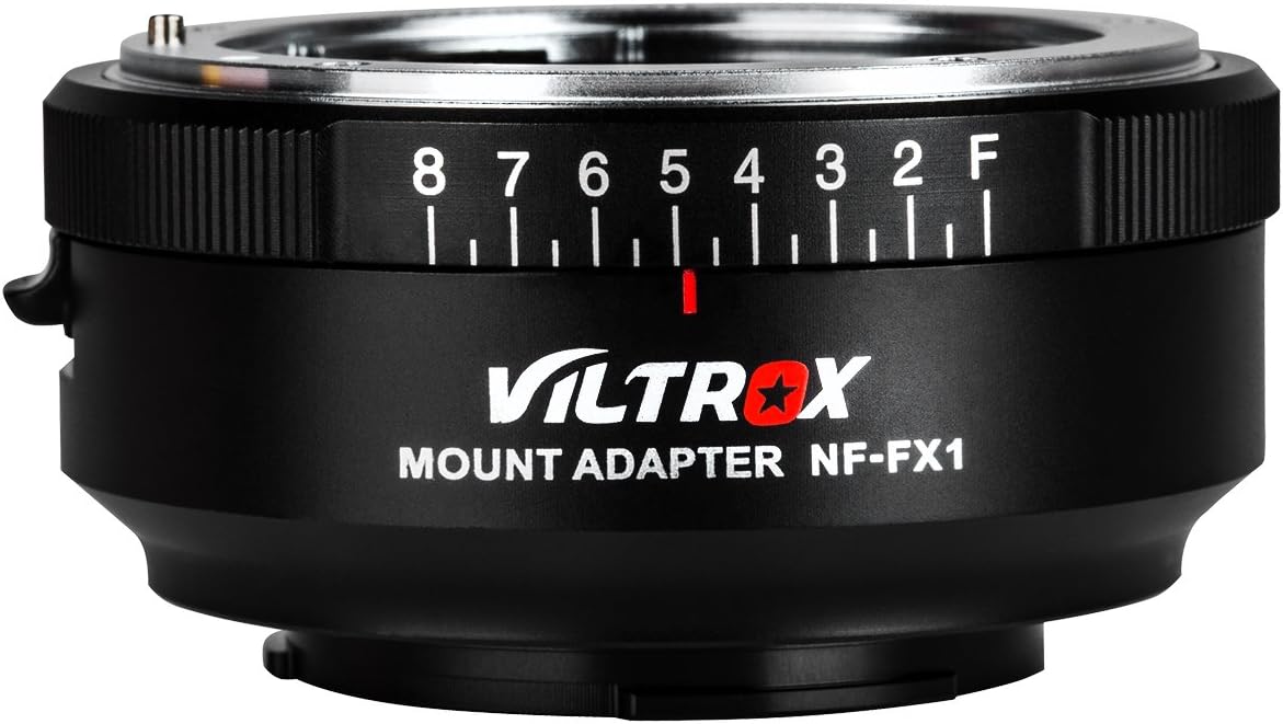 VILTROX NF-FX1 Mount Adapter for Nikon G&D-Mount to Fuji X-Mount Mirrorless Camera, Manual Focus