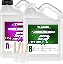 Platinum Cure Mold Making Silicone 15A, 1:1 Mixing Ratio Liquid Rubber for Resin Casting, Food-Safe Flexible Material for Chocolate Silicone Molds & Crafts, 66oz