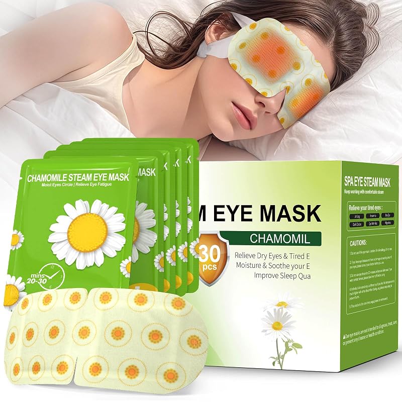 Máscara ocular térmica descartável ProCIV com fragrância de camomila, Pacote com 30
