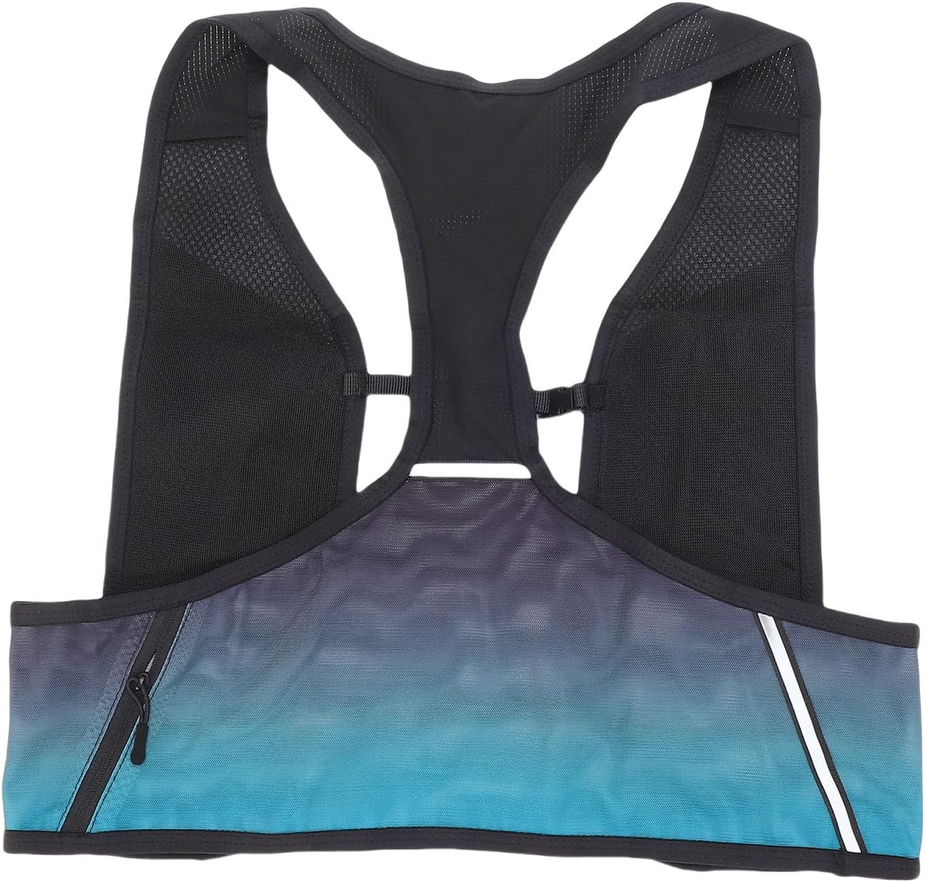 Running Vest, Lightweight Breathable Hydration Vest with 250ML Water Bottles, Large Capacity Zipper Compartment for Sports, Reflective Strips for Night Running