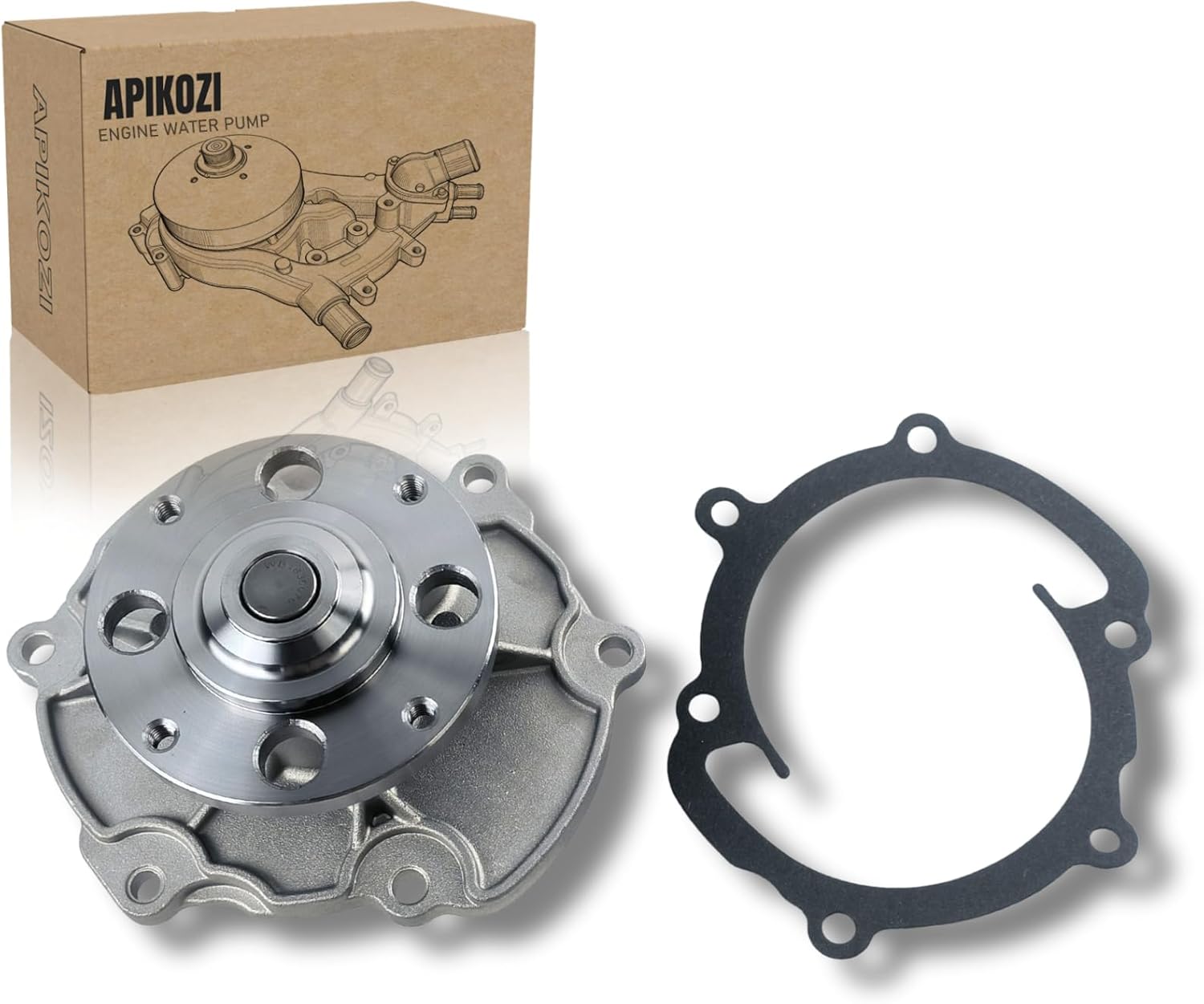AW5103 Professional Water Pump Kit with Gasket Compatible with Chevrolet Cadillac GMC Pontiac SAAB Saturn Suzuki, 2.8L 3.0L 3.6L V6 Engine, 130-5130 252-962 12566029