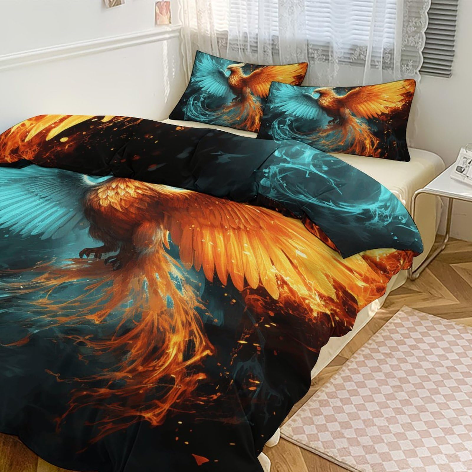 Housse de couette 259x228 cm douce et zippée pour grand lit