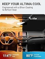 Vista 175 de Proadsy Parasol para parabrisas actualizado 2026, ajuste personalizado, Lexus NX 2022-2025 2026, 4 capas, plegable, protector de parasol frontal que