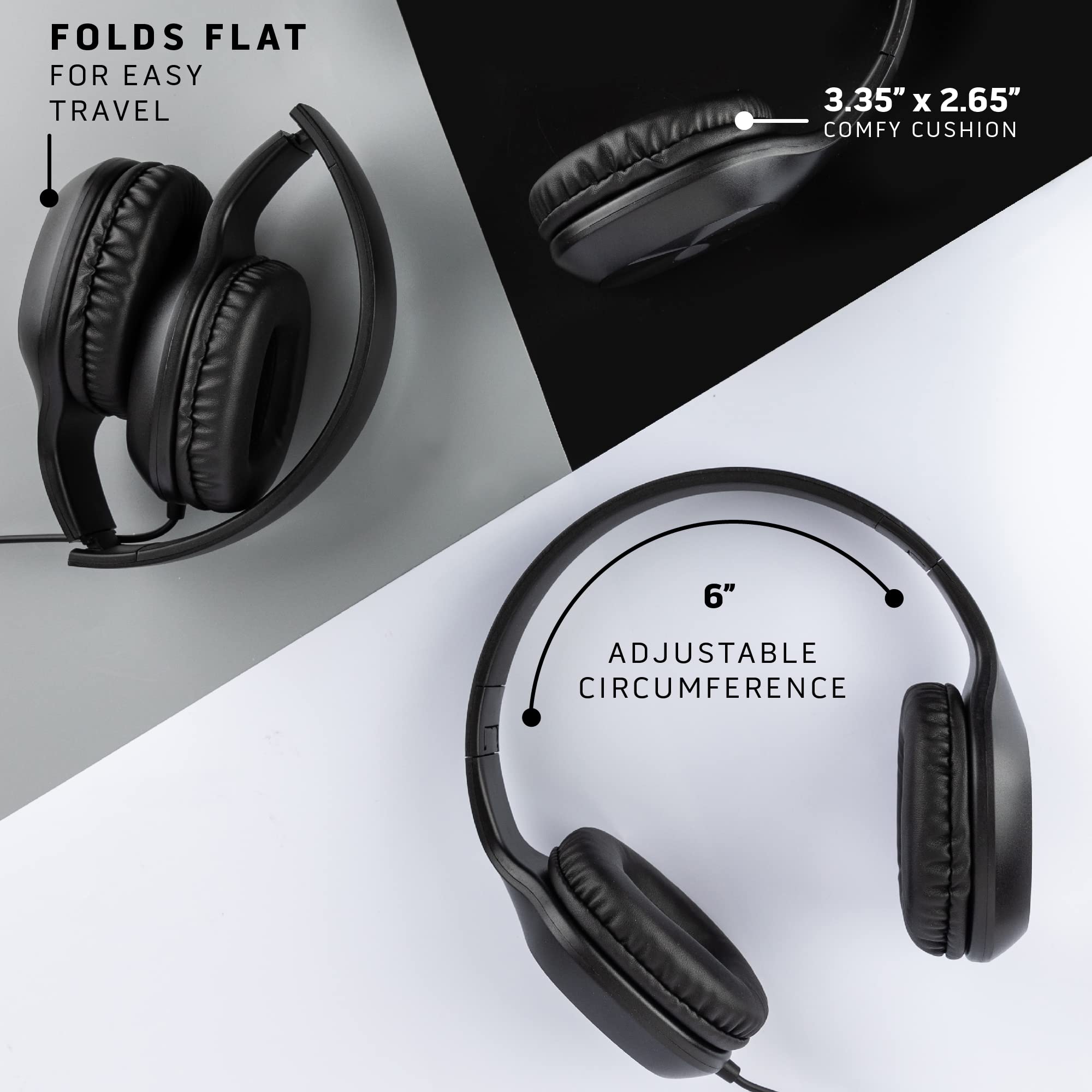 Classroom Headphones 10-Pack Black For Students - Dettaglio