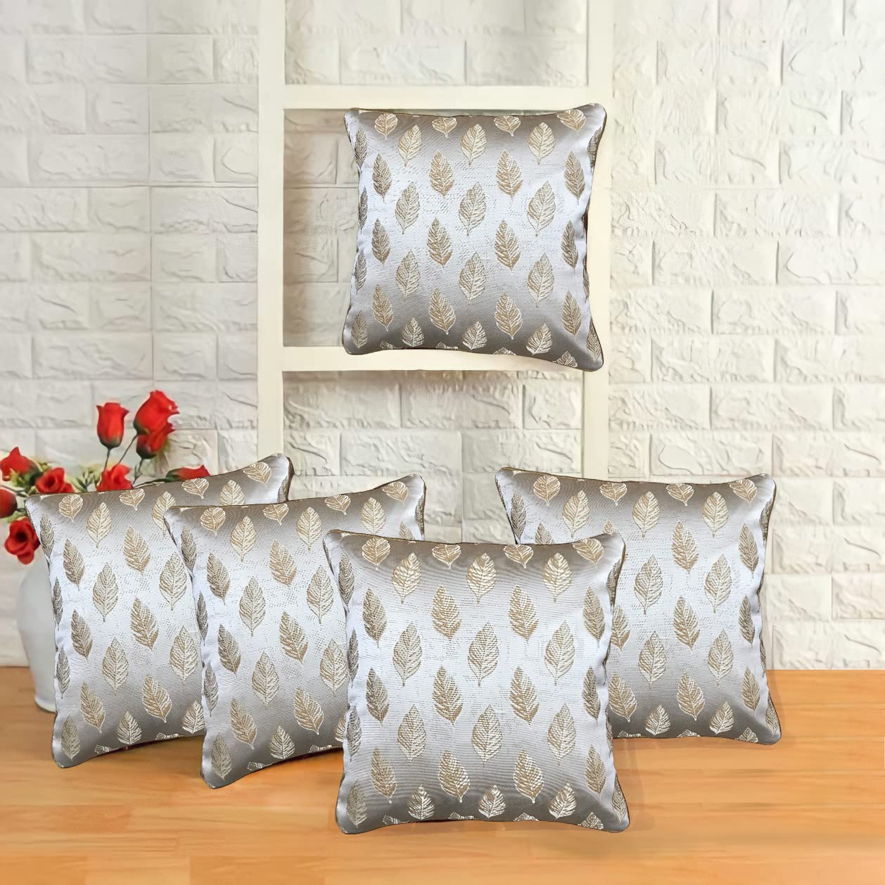 IM FAB Costa Jacquard Fabric Decorative Throw Cushion Cover 24X24 Set of 5 Pcs (Sliver/Grey) (B0BS4B8Z6P) Amazon Price History, Amazon Price Tracker