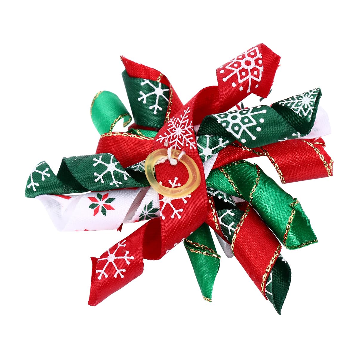 ABOOFAN 30Pcs Pet Rubber Band Puppy Grooming Bows Bowknot Ponytail Holder Xmas Dog Hair Bows Cat Hair Bow Puppy Hair Bows Bowknot Hair Ring Christmas Dog Bows Props - Image 2