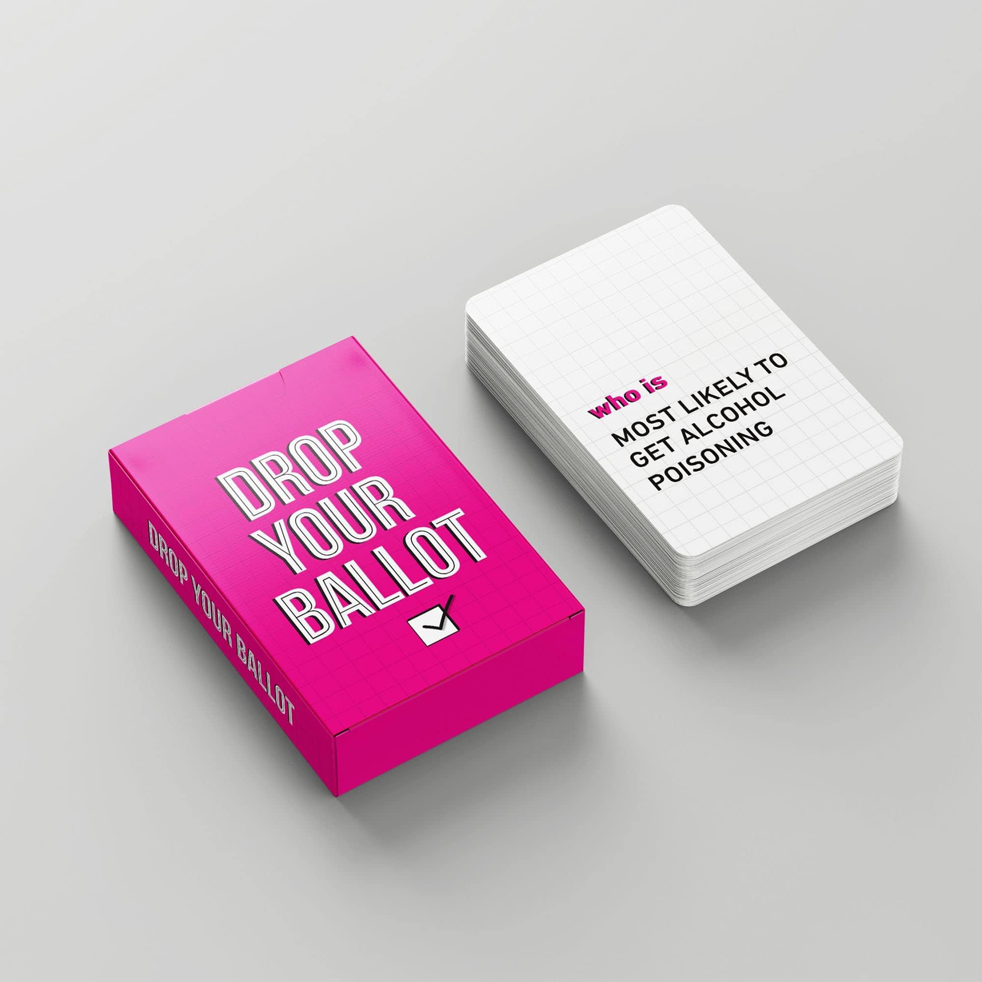 House of Sasha Drop Your Ballot Six Pack Party Card Game for Adults | Friends & Couples| Naughty Gift for Couples | Ideal Gift for Birthday, Diwali, Christmas Day, Valentine's Day, Anniversary.