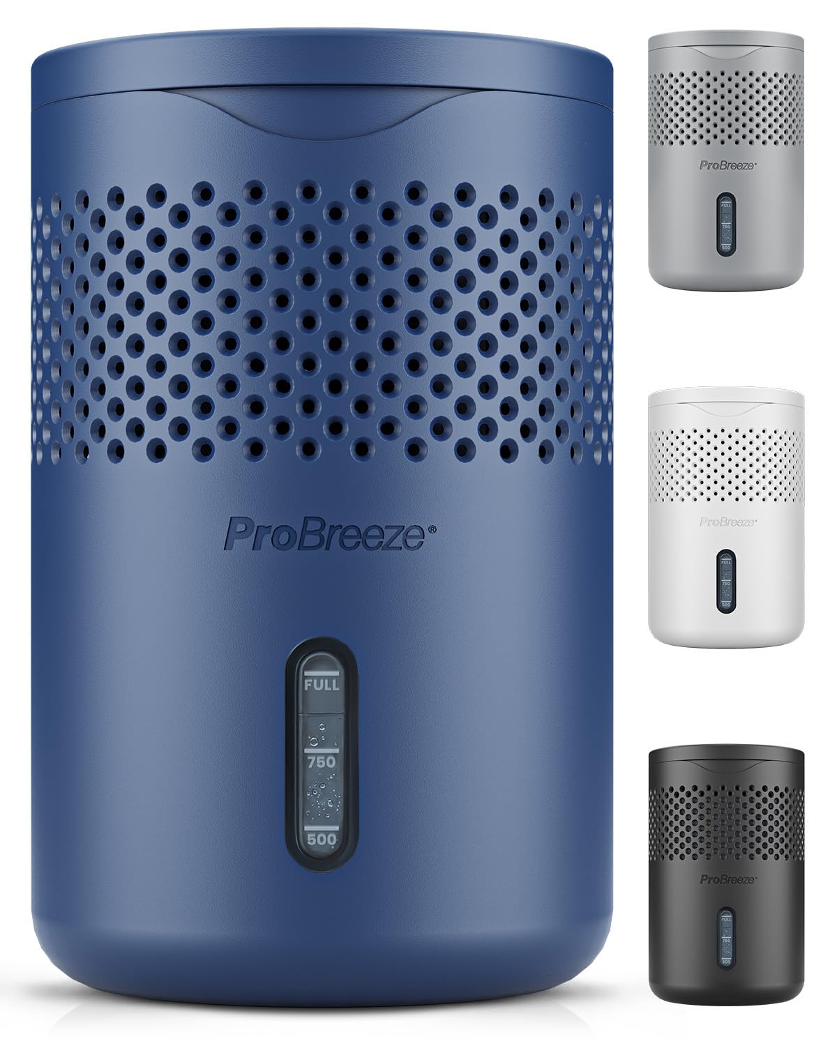 Pro Breeze Osmo® Dehumidifier - Silent & Refillable Moisture Absorber for Damp & Condensation at Home, Bedroom, Wardrobe - Bathroom Mould Remover with 700g Refillable Tablet - Blue