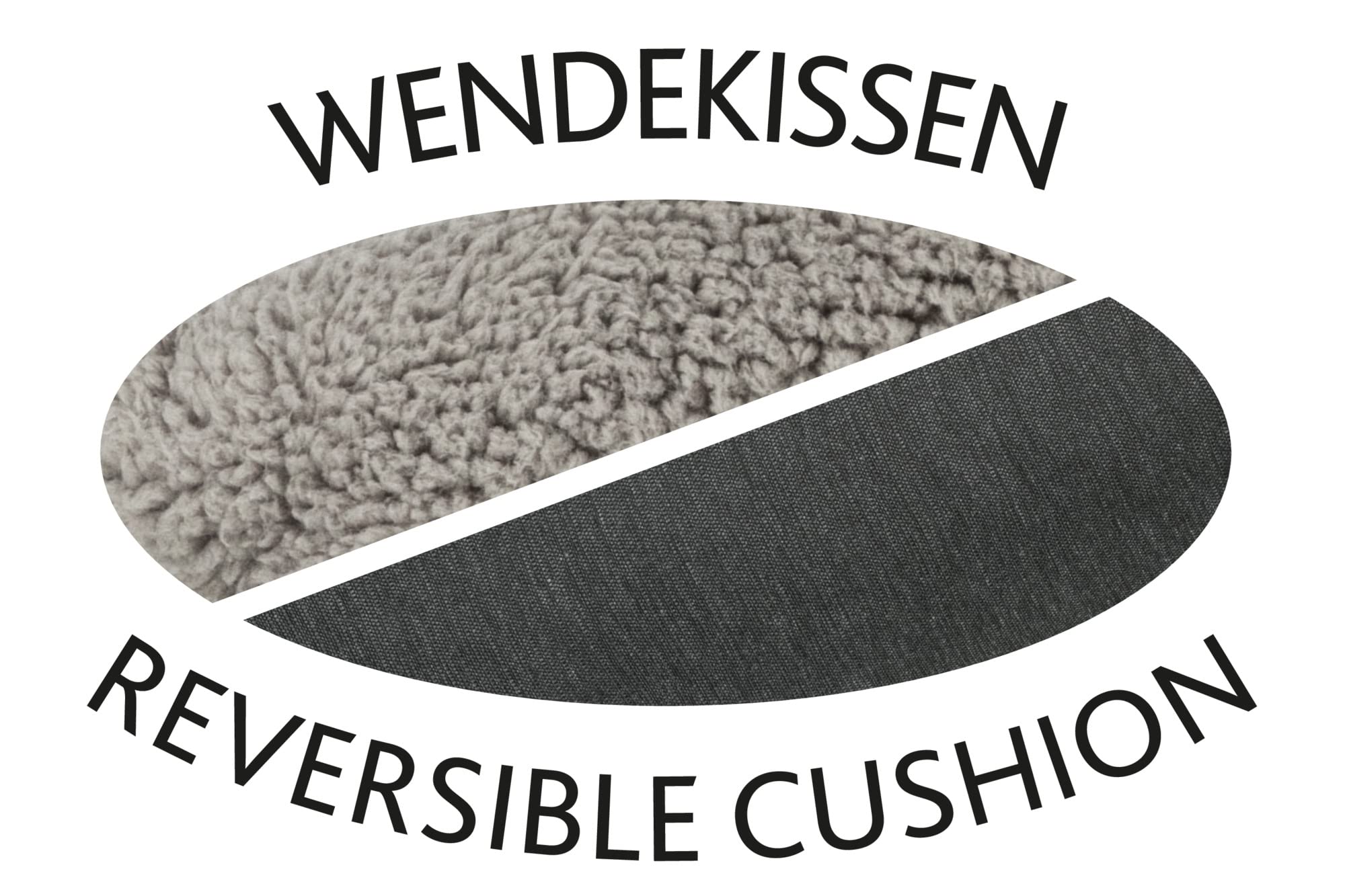TRIXIE Hundebett Vital Bendson 110 x 85 cm – dunkelgrau/hellgrau | Orthopädischer Schaumkern für gelenkempfindliche Hunde – für mittelgroße Hunde, sorgfältig verarbeitet und angenehm weich