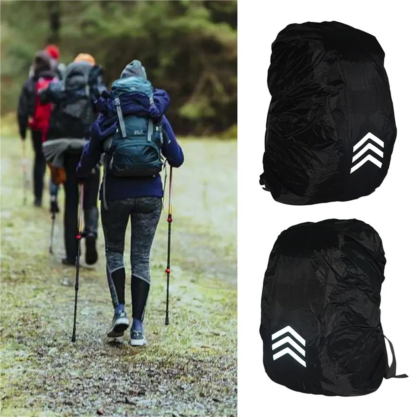 Funda Impermeable Mochila Outdoor Backpack Waterproof Rain Cover Reflective Bag Dust For Hiking Mountaineering Travel 18-45L Use