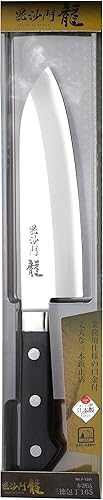 Miniatura 3 de Pearl Metal F-1291 Santoku Cuchillo Plata, 6.5 pulgadas (6.496 in), Honkururi, Bishamon Ryu