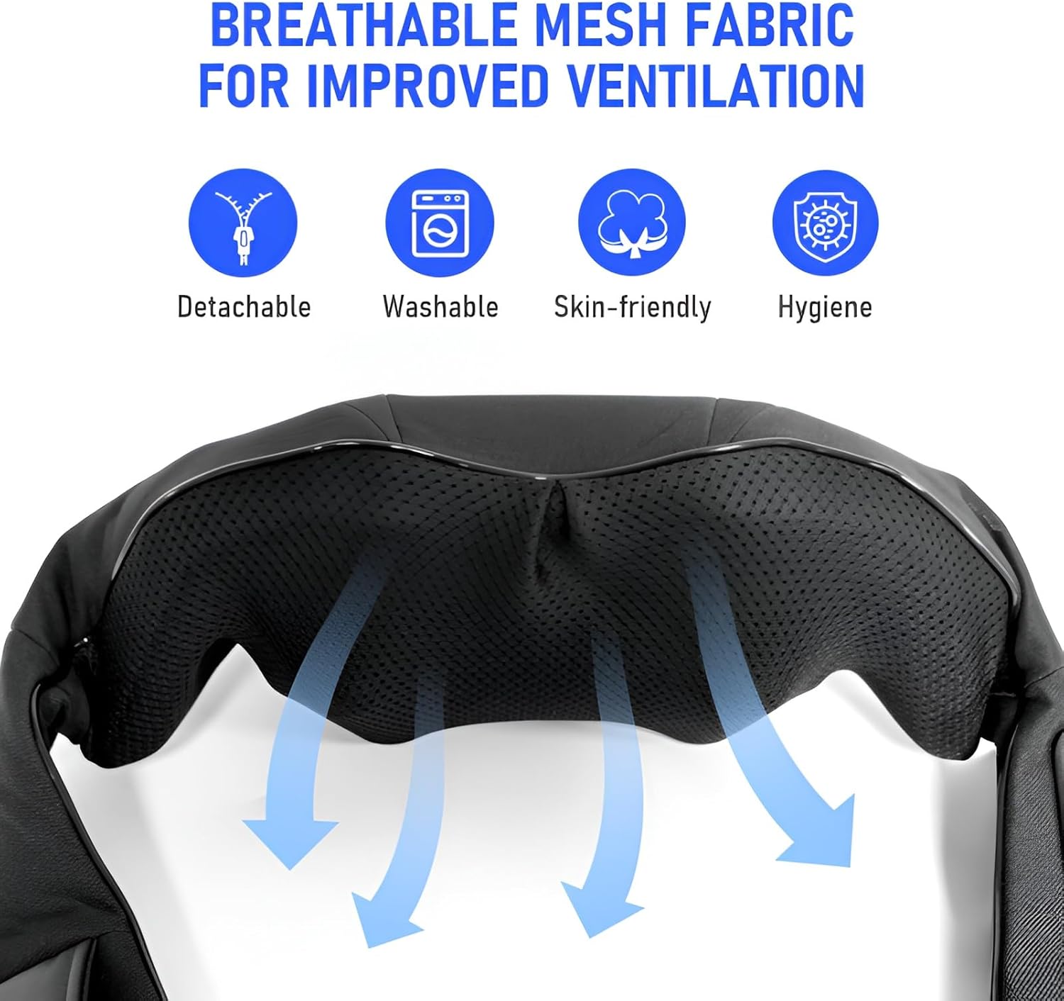 Cordless Neck and Shoulder Massager with Heat - Rechargeable Shiatsu Back Massager for Pain Relief - Deep Tissue Kneading Massage Pillow for Neck, Back, Shoulders, Legs - Gifts for Men & Women