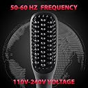 ANT Esports HSB2222 Professional Hair Straightening Brush | Ceramic Heating 375°F | PTC Fast Heating | 35W | 110-240V 50/60Hz Worldwide Voltage | 360° Swivel Cord | Staggered Bristles | Hair Styler gallery image