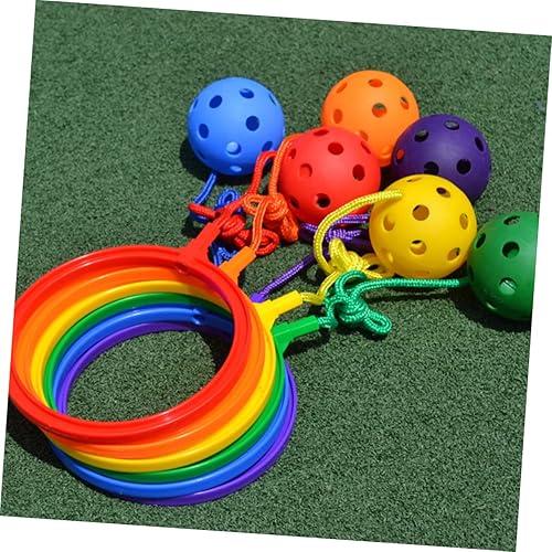 Miniatura 7 de FELTECHELECTR 6 piezas de aro de bola de juguete Flash juego de saltar cuerda de tobillo juguete de pierna de salto pelota deportes bola saltar
