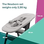 Bugaboo Giraffe Set nouveau-né pour chaise haute Giraffe et rocker, design ergonomique 5-point harnais, naissance à 6 mois, travaille avec chaise haute & cadre rocker, blanc polaire