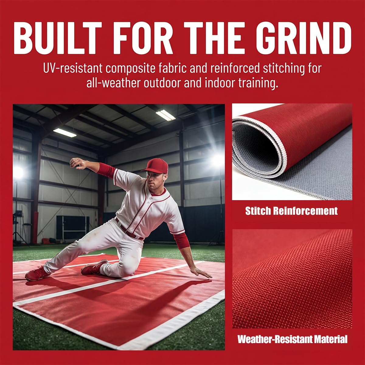 Pasente Baseball Sliding Mat, Thickened Cushioning Layer Batting Mat, Non-Slip Baseball Hitting Mat, Suitable for Daily Sliding and Swing Training in Baseballs and Softball