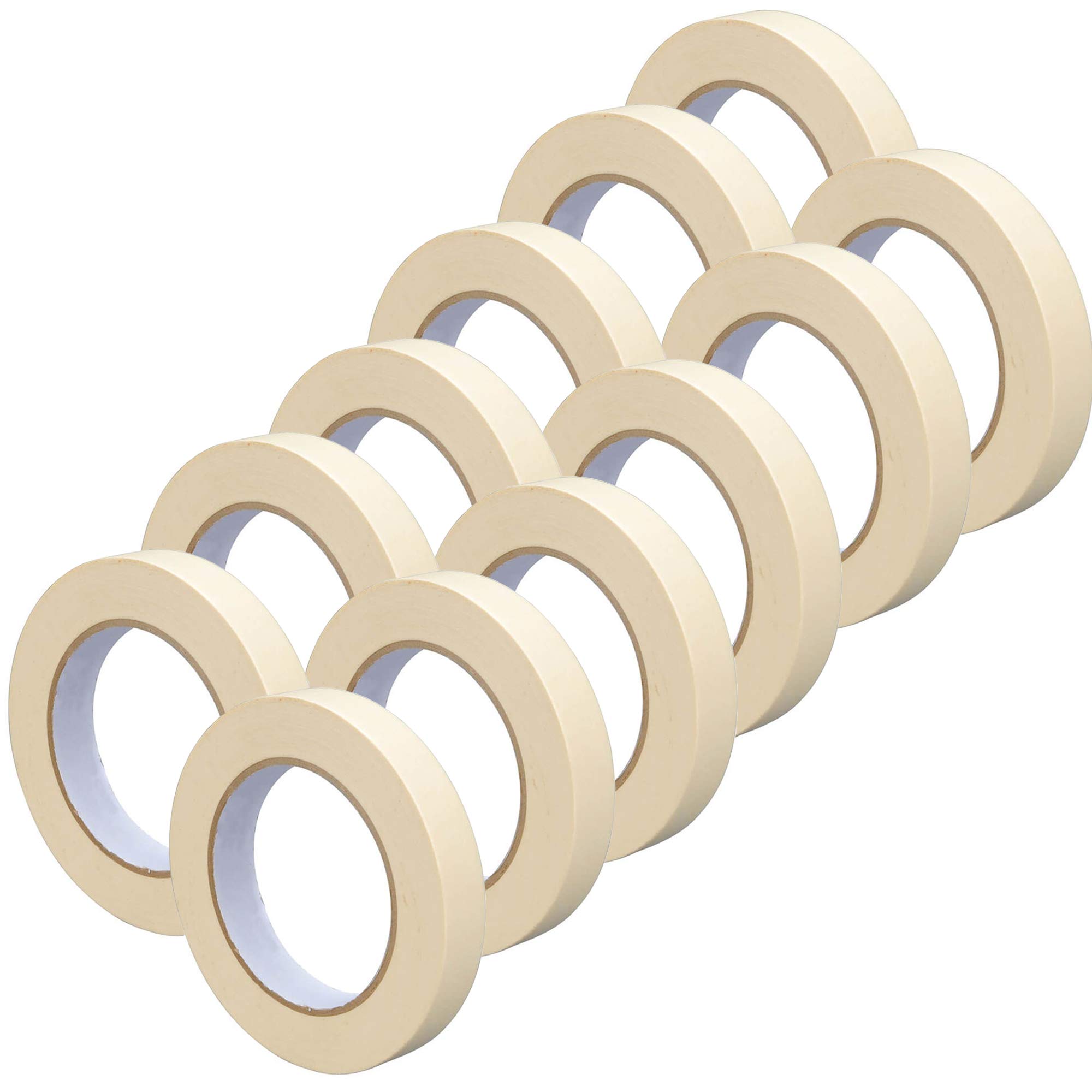 Right Pack Wide Tape 24mm x 50m | Masking Tape for Painting | Indoor Decorating (12 Rolls)