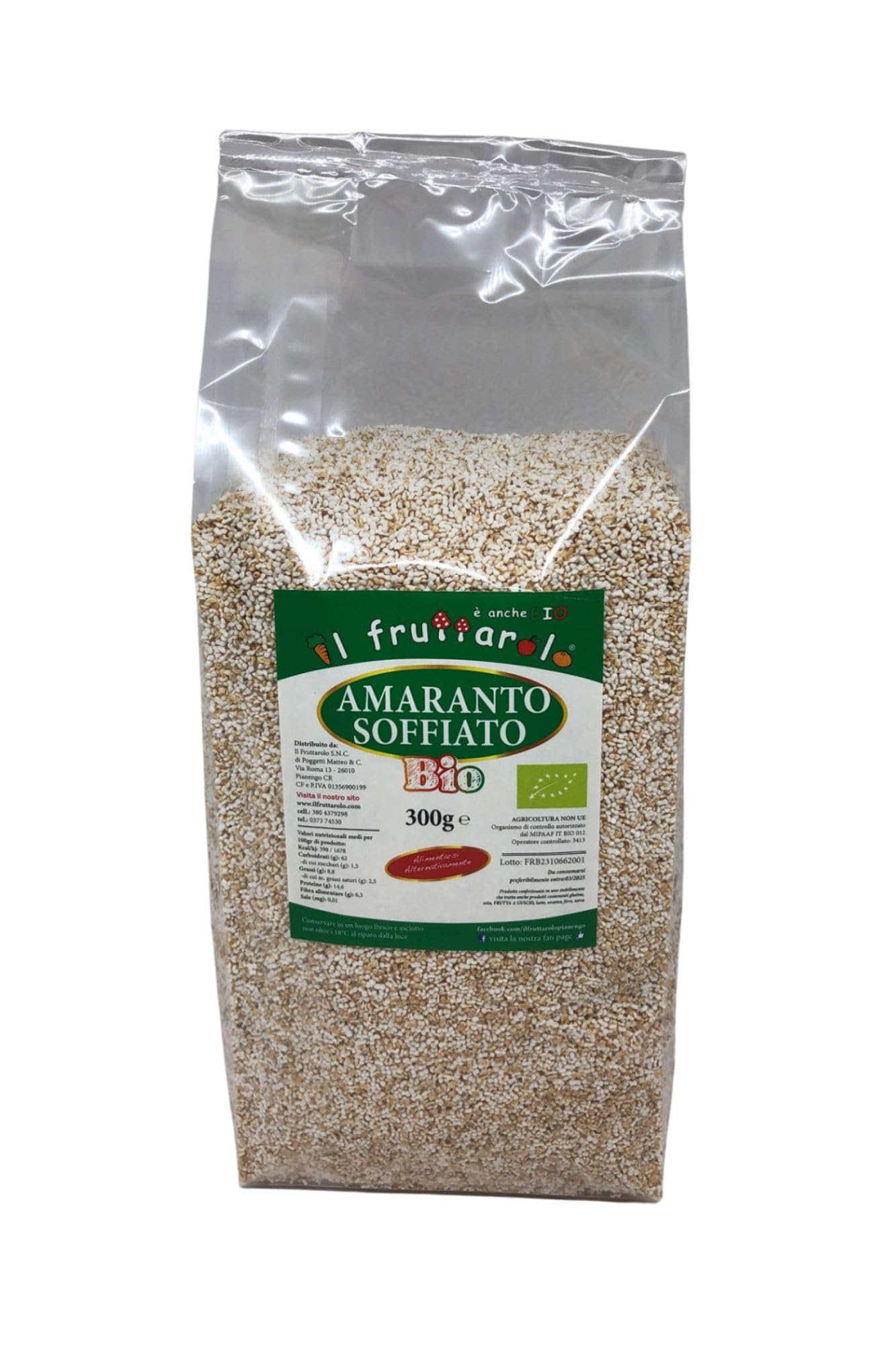 Kit di 4 cereali soffiati biologici: quinoa, amaranto, miglio, grano saraceno - 300 g cadauno. Naturalmente senza glutine. Non solo per bevande ma anche per yogurt, minestre e insalate