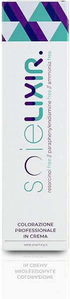 Soielixir Tinta Permanente per Capelli in crema SENZA Resorcina, Parafenilendiammina e Ammoniaca 93 Colori - 100 ml - (Solo Tubo Colore - 1/10 Nero Blu) - 5