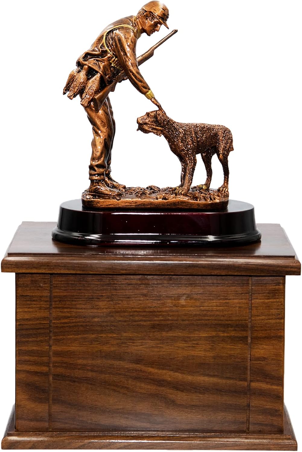 Hunter and Dog Cremation Urn, Adult Hunting Dog Funeral Urn with Custom Engraving, Hunter's Dog urn
