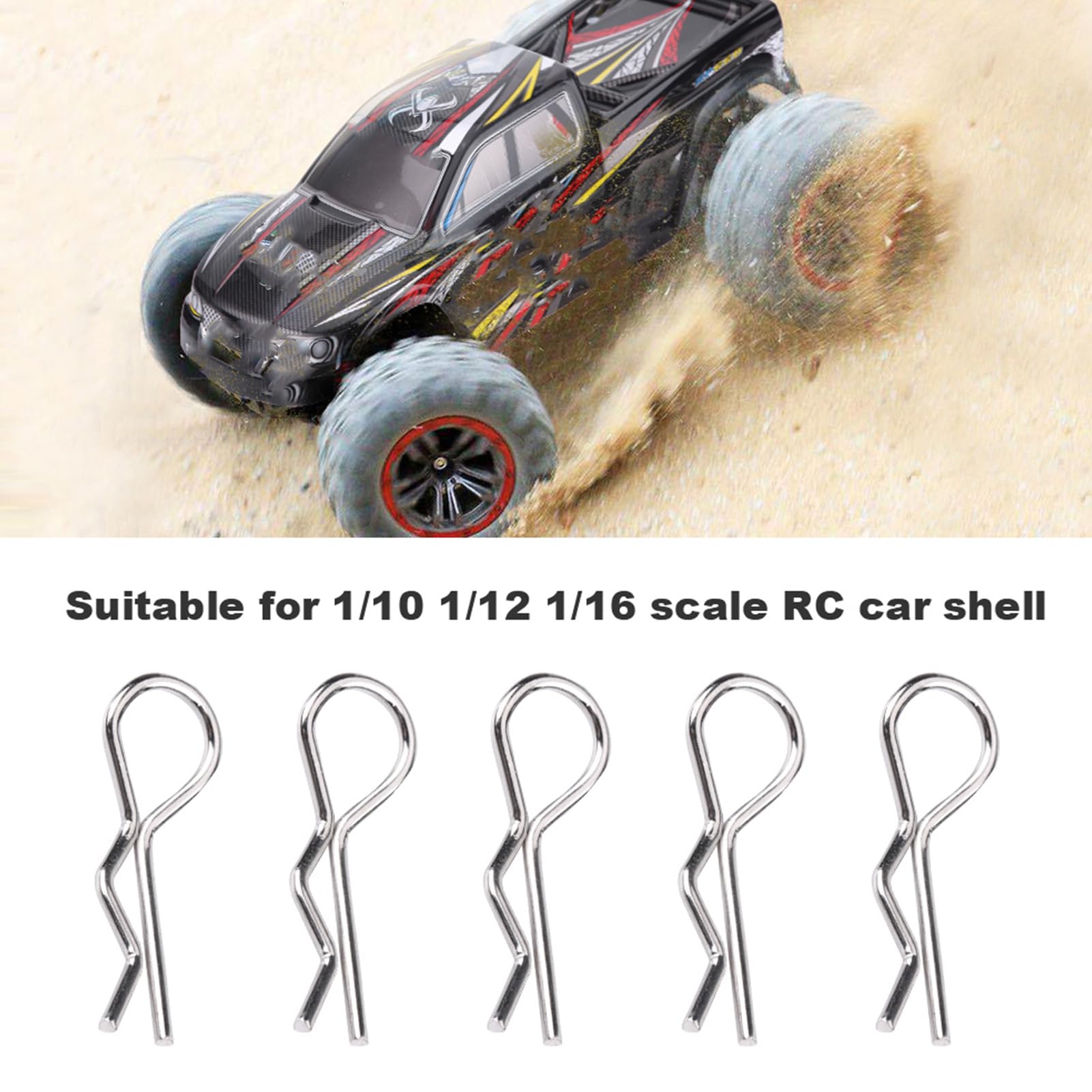 50Pcs Universal RC Body Clips Pins Compatible with 1/10 1/12 1/16 Scale Remote Control Car Shell