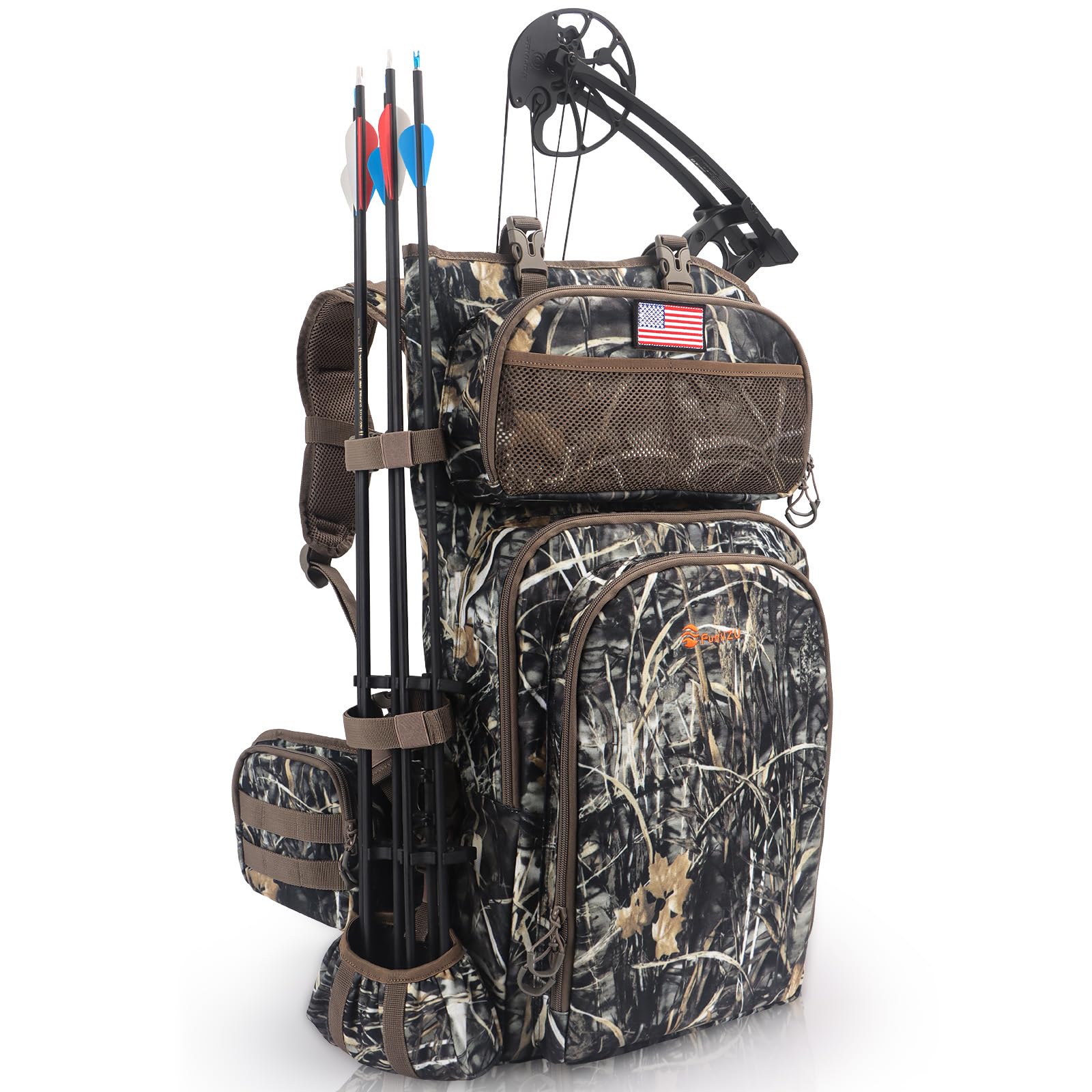 Sac à dos de chasse homme avec porte-arc, sac de chasse en selle et sac de sport