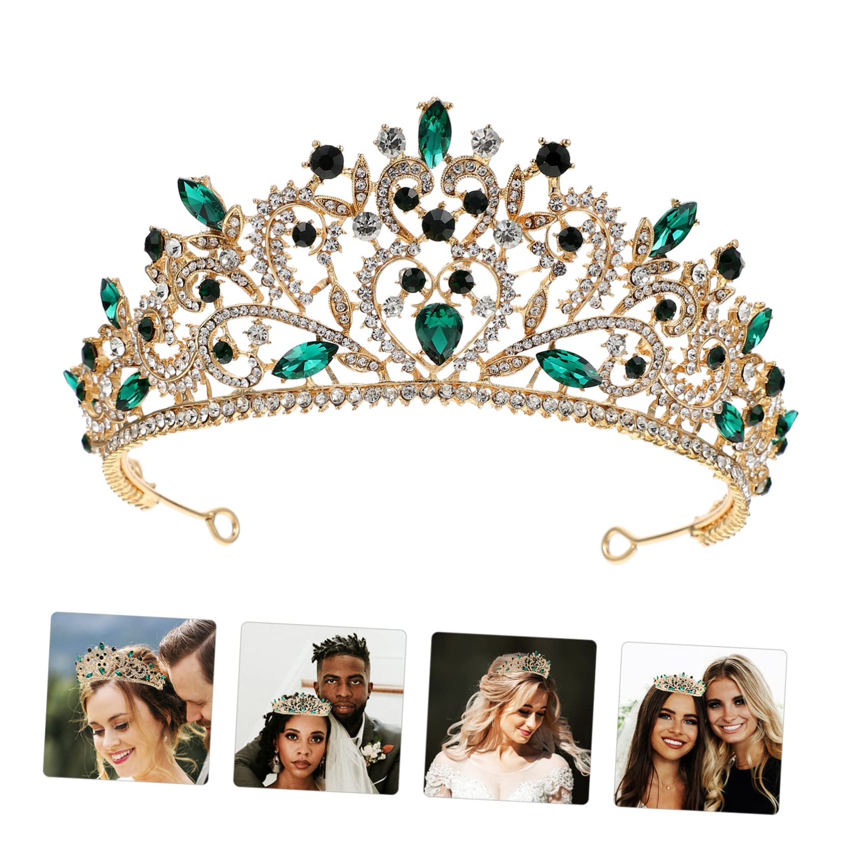 FOMIYES Krone Haarschmuck Tiaras für Frauen Kopfschmuck für die Braut Haarschmuck für die Hochzeit Dusche Haarschmuck für die Braut Tiara für Frauen Mädchen Tiara braut strass tiara Metall