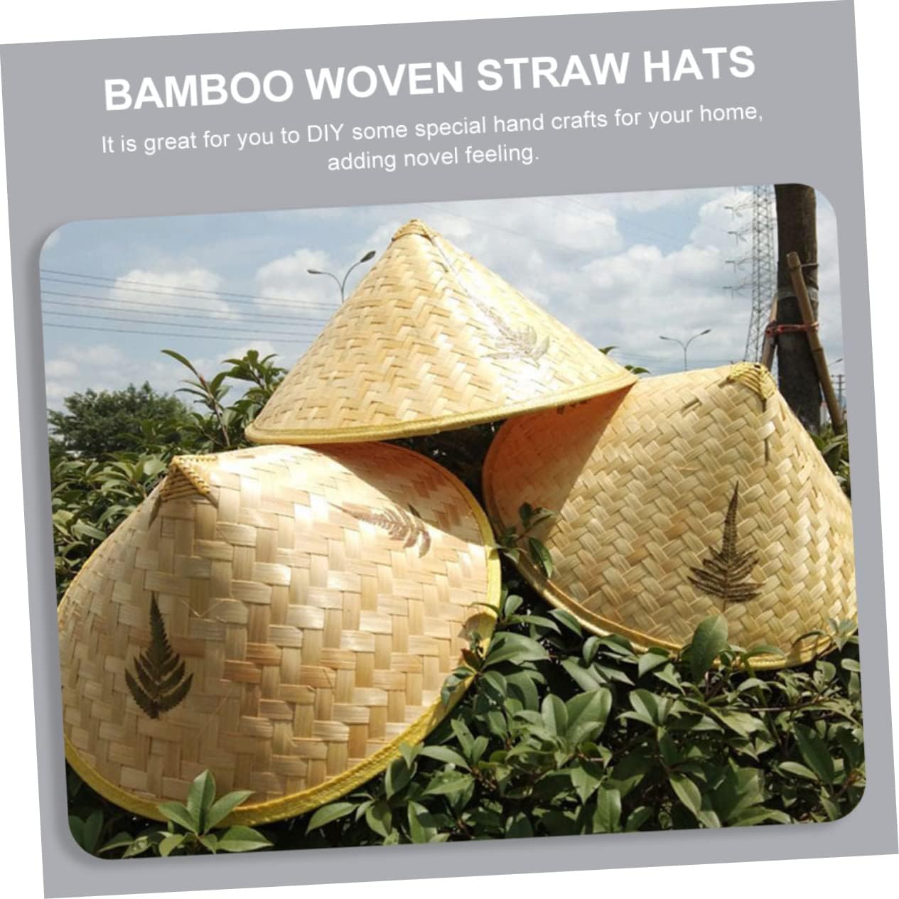 2pcs Hat Straw Hat Kids Clothes Vietnamese Arts and Crafts for Kids Home Decor Kid Sun Hat Summer Clothing Funny Child Household Weaving Fishing Accessories
