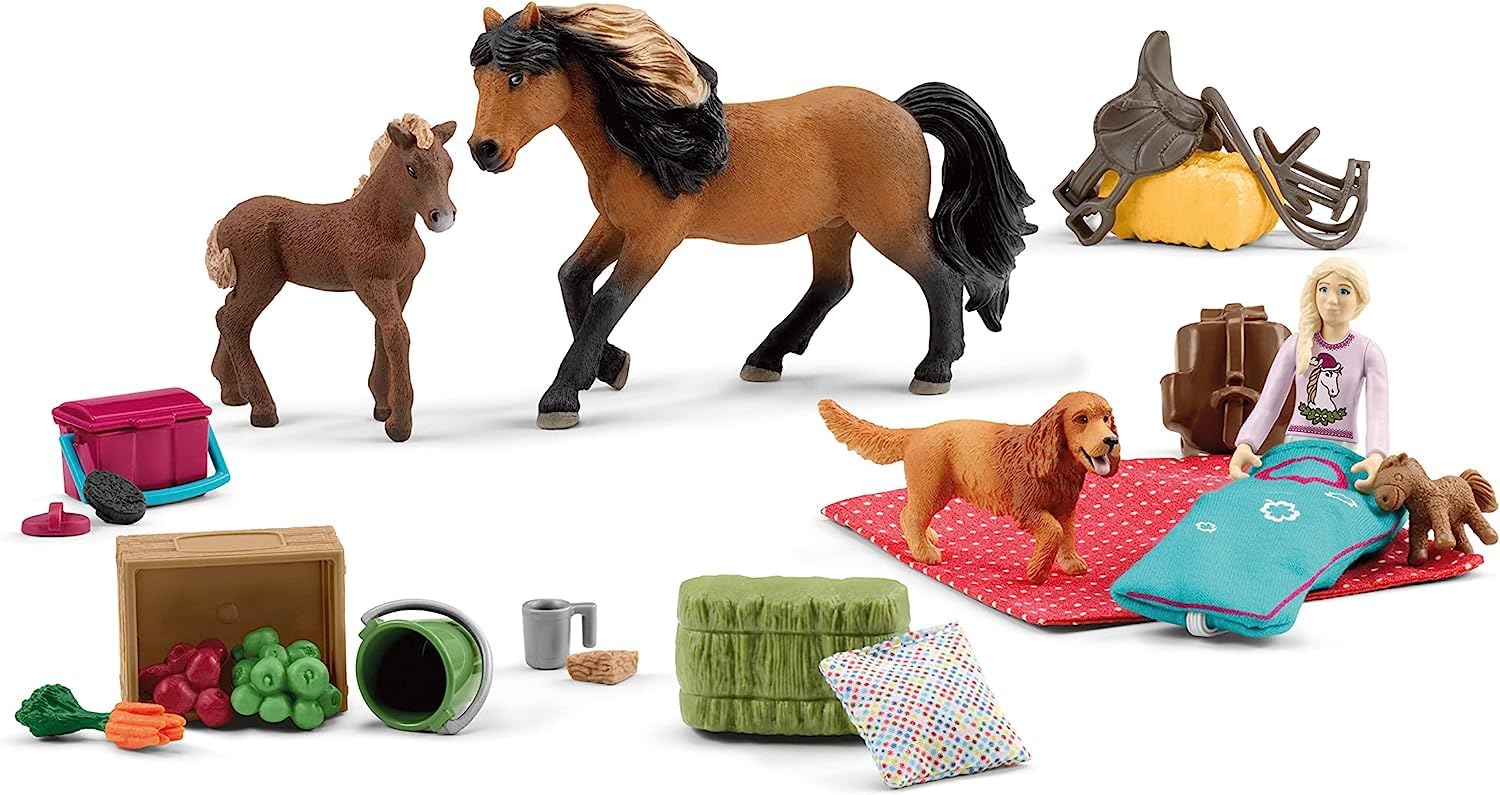 Calendrier De L'Avent Schleich Horse Club 2025 | Élevage De Poulains Avec Sofia Articulée & 3 Poulains Exclusifs | 34 Pièces