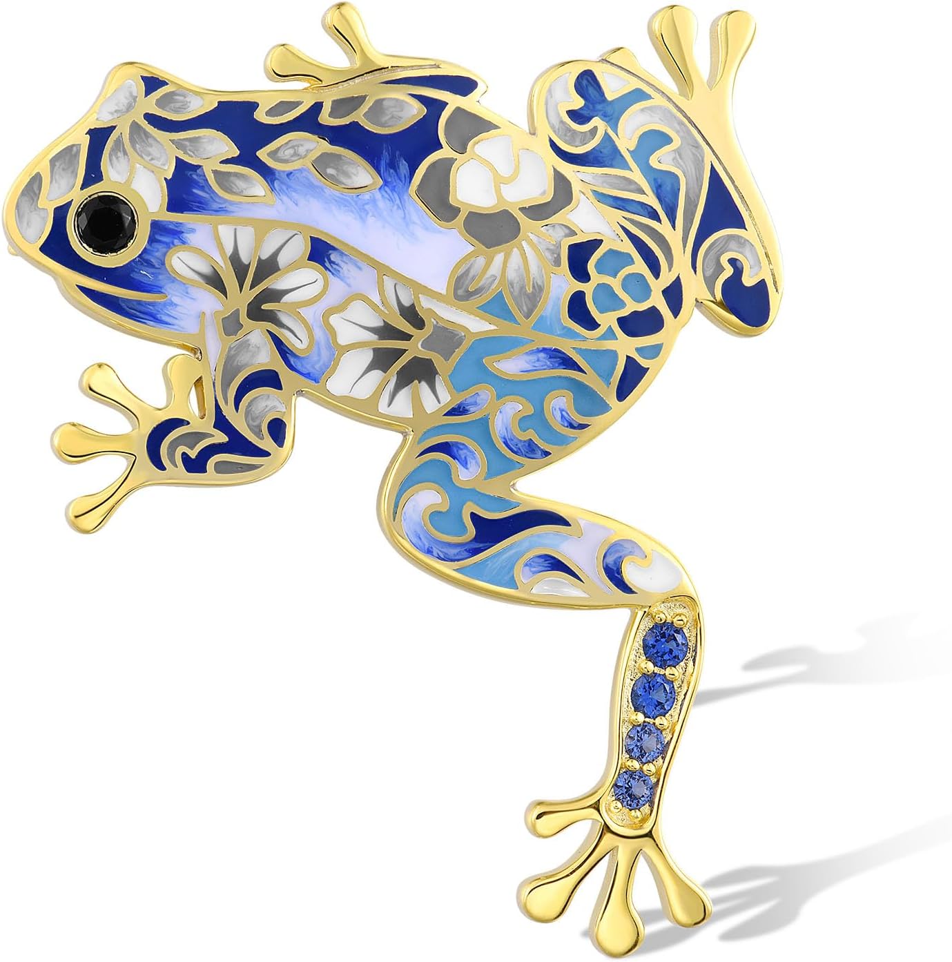 Santuzza 925 Sterling Silver Enamel Brooch Pin for Women