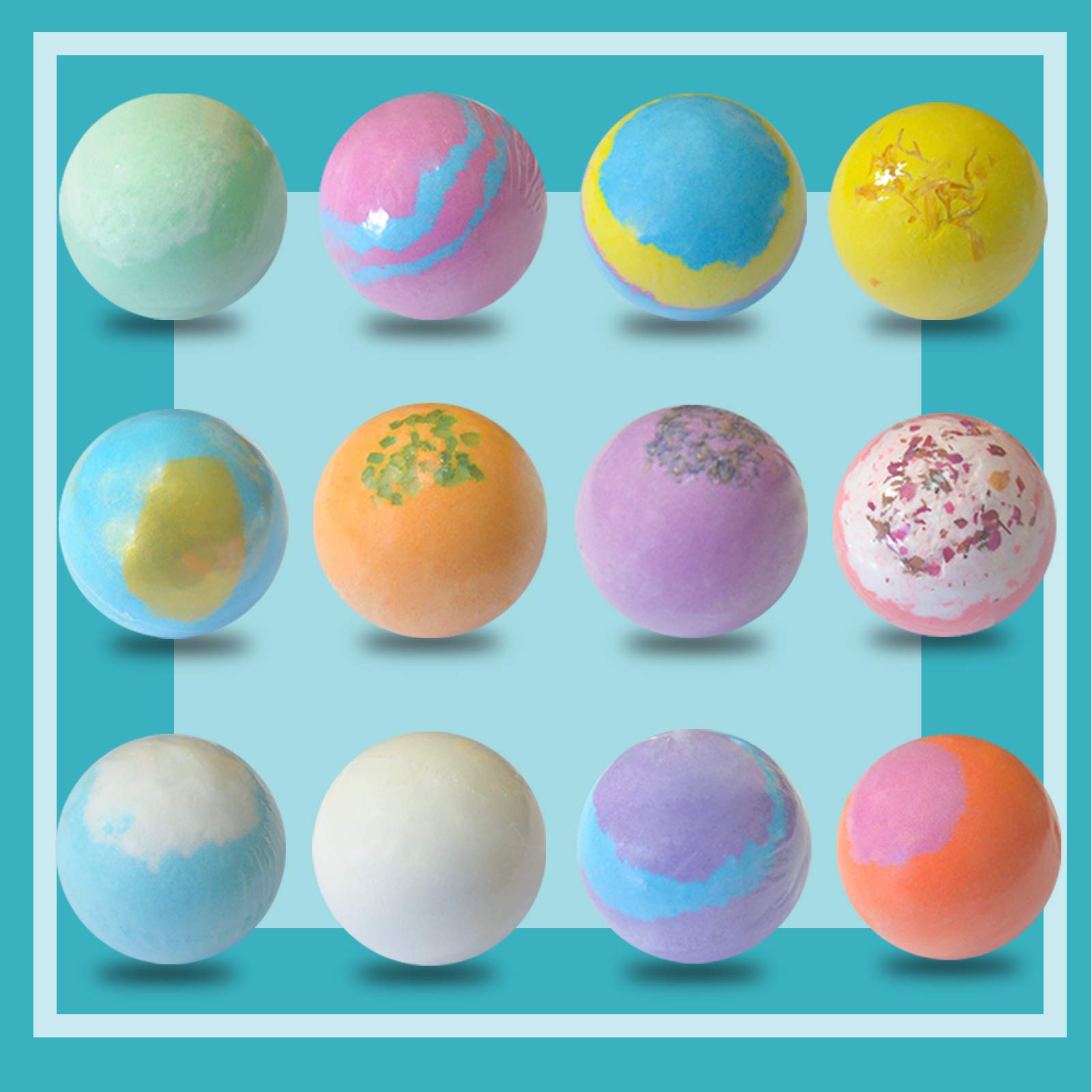 Bath Bombs Natural Bath Bomb Gift Set, Handmade Bath Bomb with Rich Bubbles, Bathbombs Gifts for Women, Grils, Ideal for Mom Birthday, Valentines Day Gifts