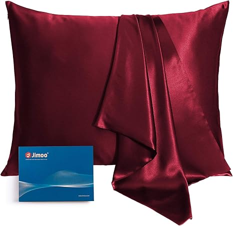red silk pillowcase