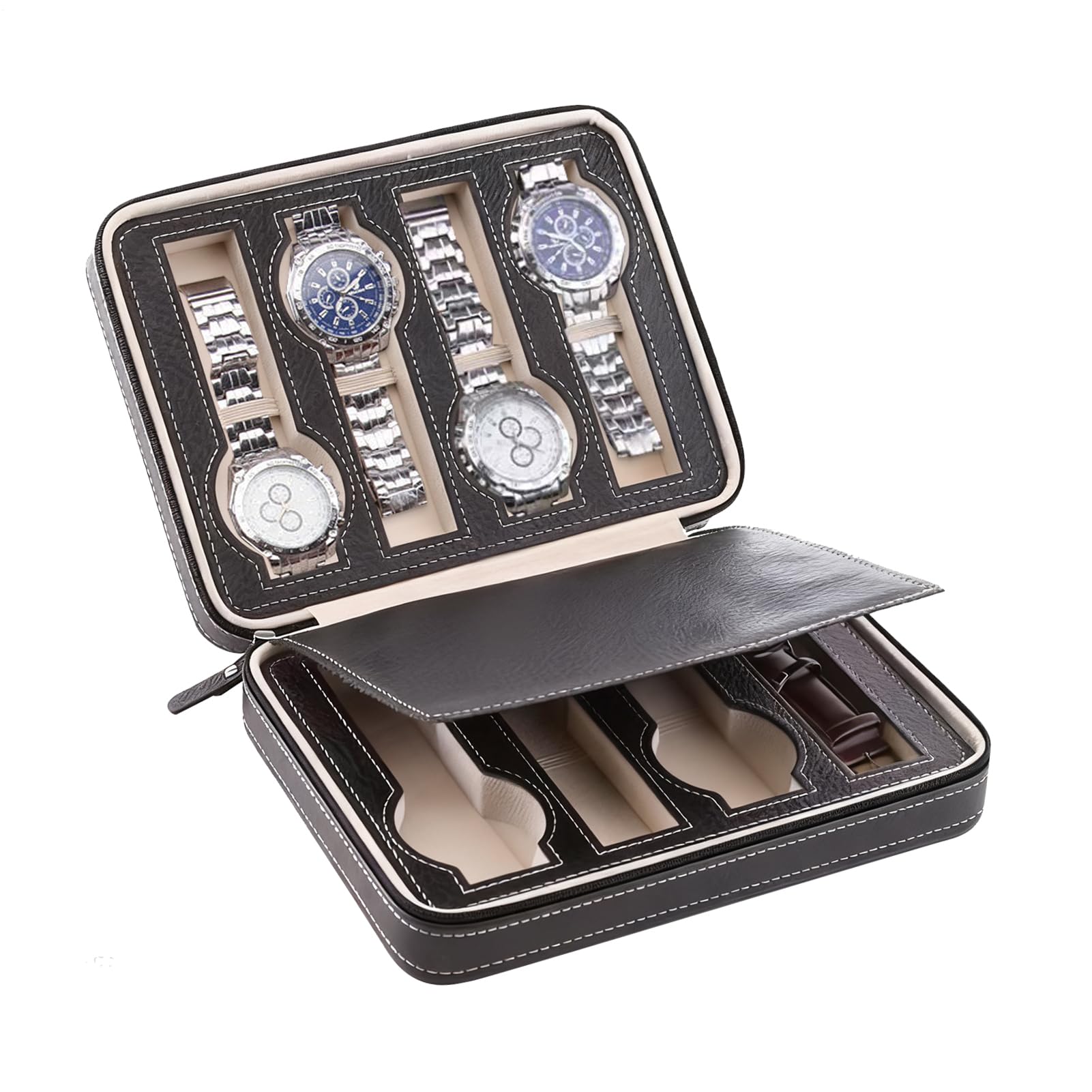 Boîte de rangement pour montres idéale en voyage d'affaires et réunions