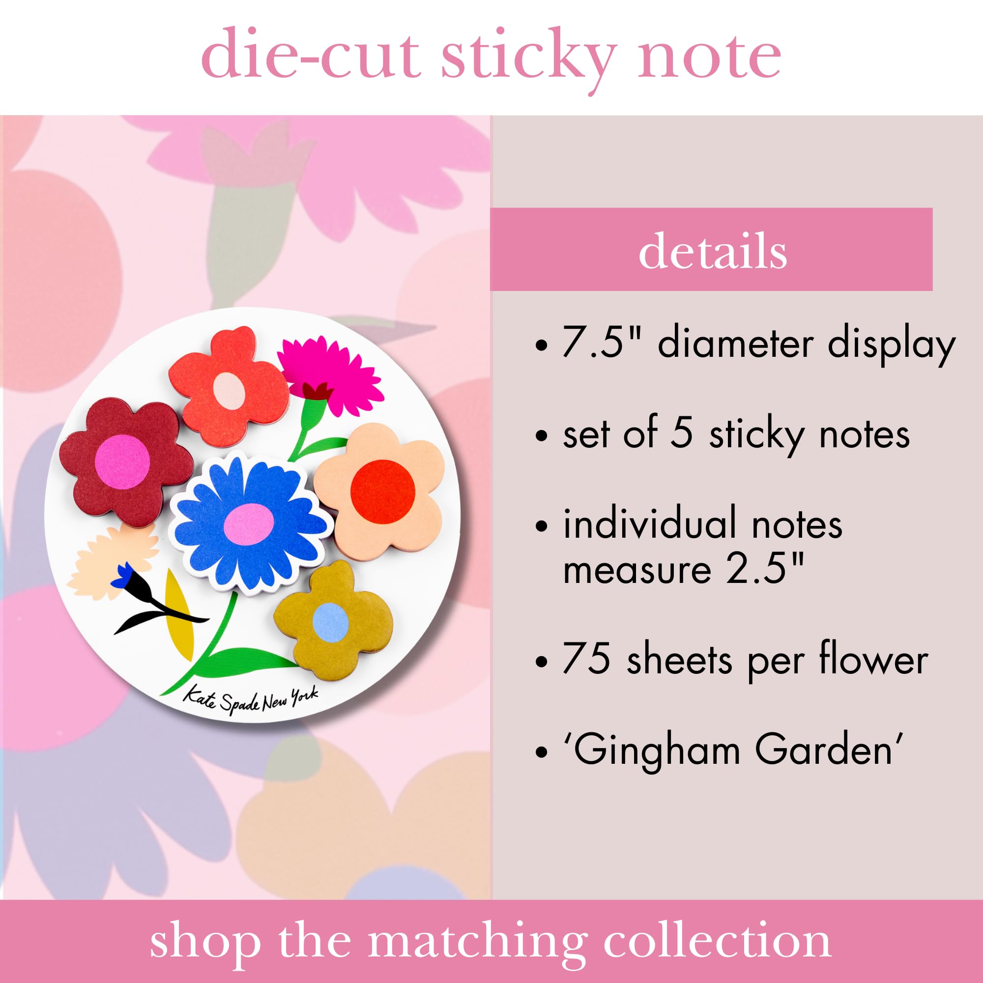 ケイト様 Amazon.com : kate spade new york Floral Shaped Sticky Note Set