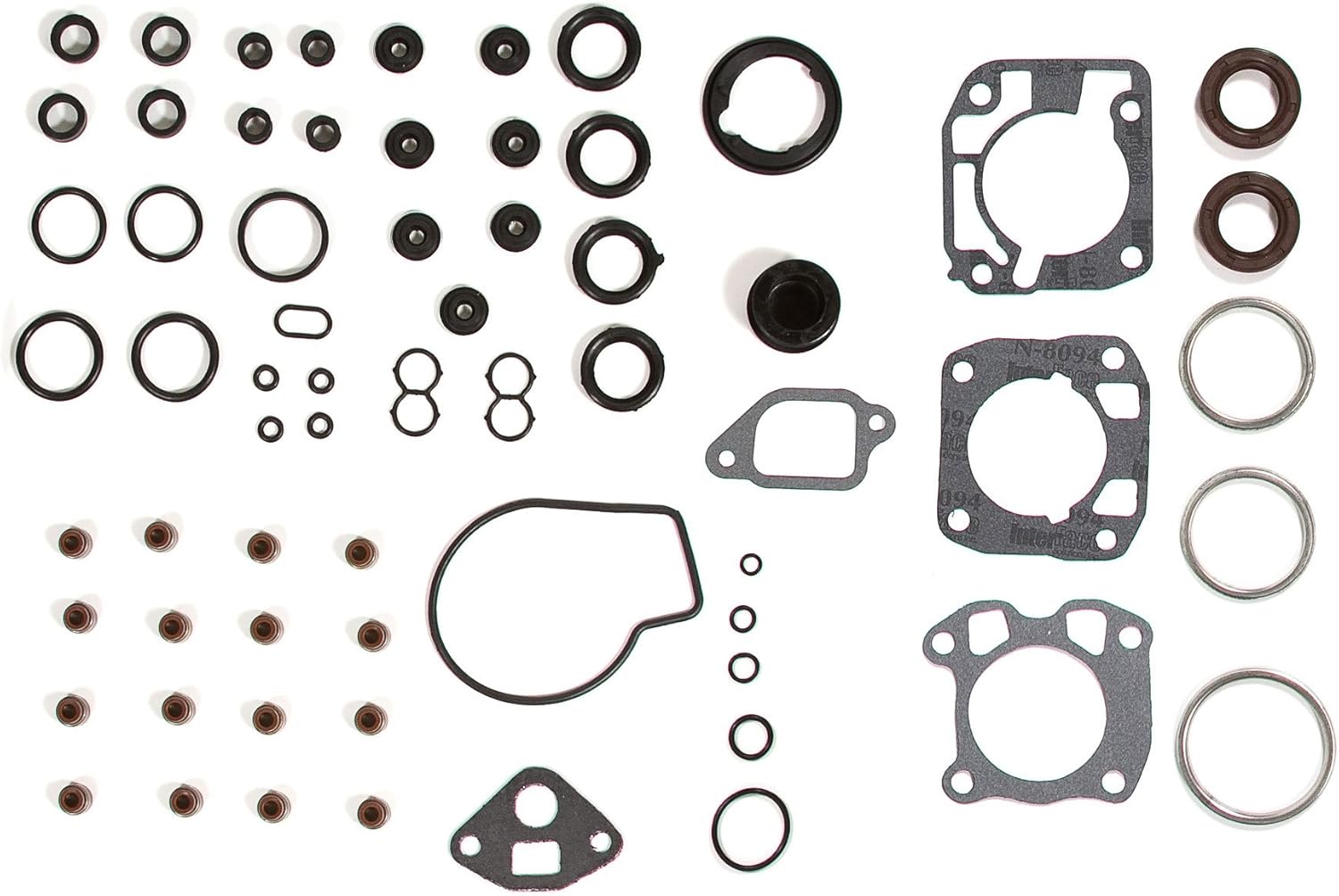 Evergreen Engine Rering Kit FSBRR4011EVE Compatible With 90-01 Acura Integra B18A1 B18B1 Full Gasket Set, Standard Size Main Rod Bearings, Standard Size Piston Rings