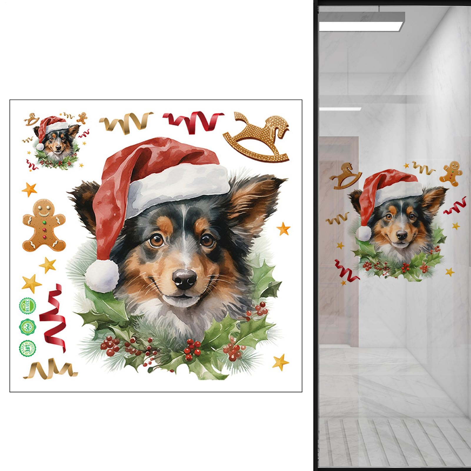 Dog Toilet Lid Stickers - Waterproof Toilet Seat Cover Decor | Cartoon Pet Bathroom Decal, Puppy Potty Reminder Training Labels Toiletseat Graphics for Wall Bedroom Fridge