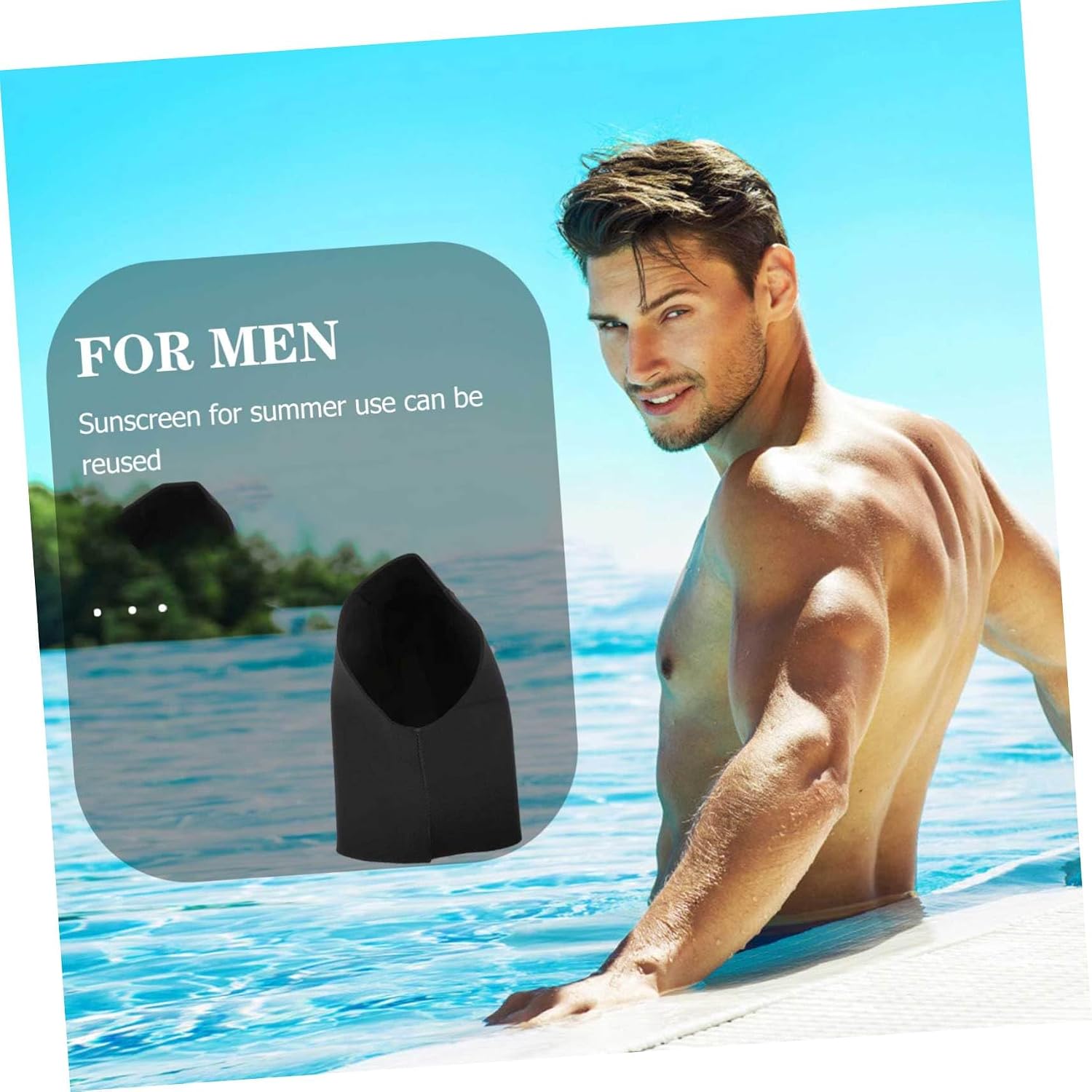 Diving Hood Warm Keeping Bathing Hat Jaws Waterproof Sun Blocking Hood Goggles Jawline Exerciser Full