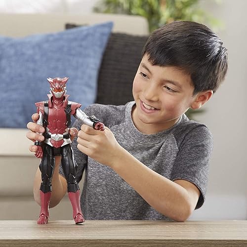 Miniatura 4 de Power Rangers Mighty Morphin Red Ranger - Figura de acción de 12 pulgadas inspirada en el programa de televisión clásico, con accesorio de espada de