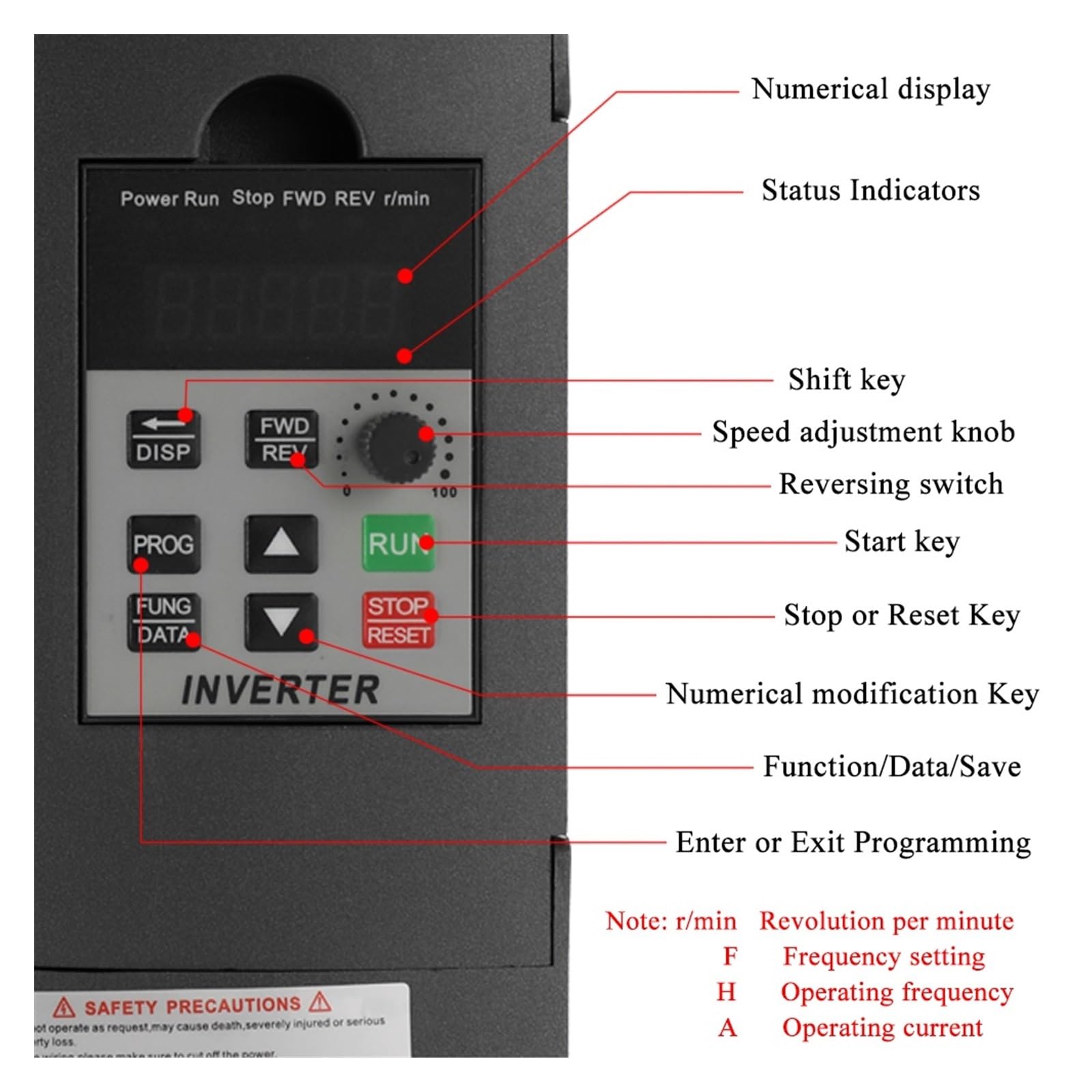 Variatore di Frequenza, Regolatore di velocità di frequenza universale VFD 2.2KW 12A 220 V AC Motor Drive monofase in uscita trifase Inverter variabile
