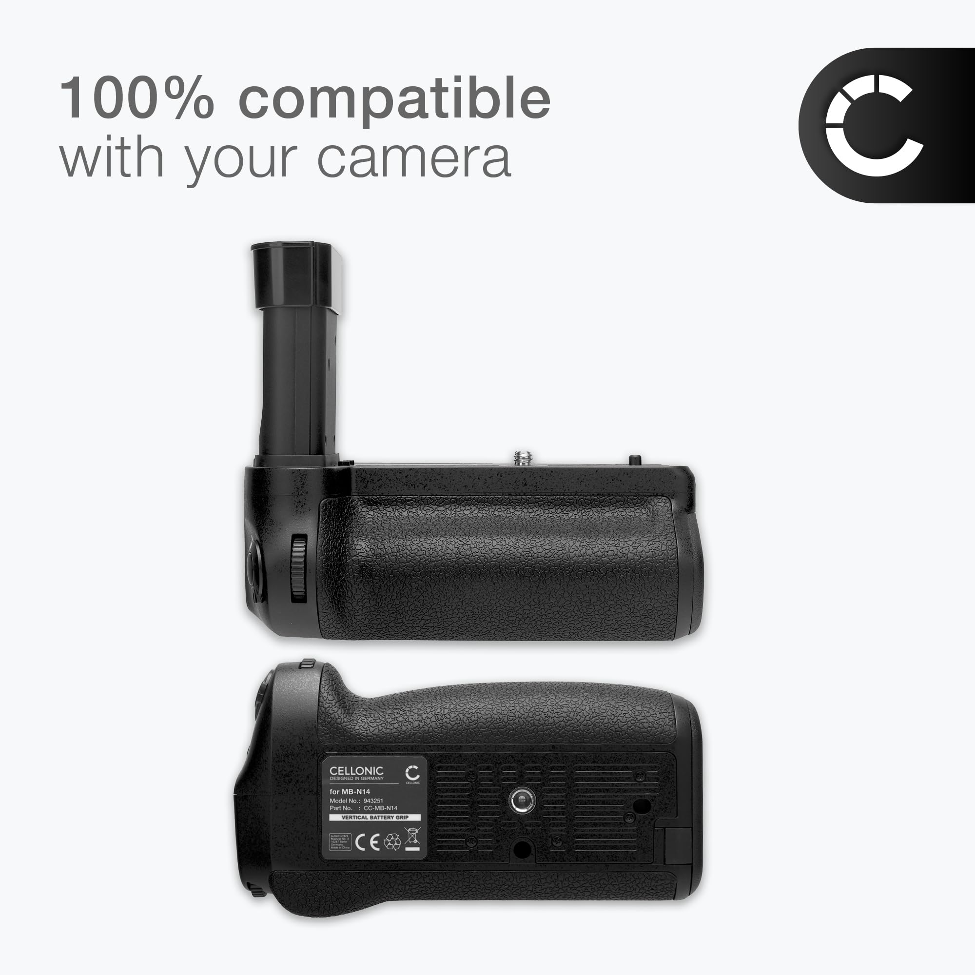CELLONIC Impugnatura MB-N14 compatibile con Nikon Z6 III Battery grip per fotocamera fotografia verticale multifunzione portabatterie EN-EL15c,EN-EL15b,EN-EL15a,EN-EL15