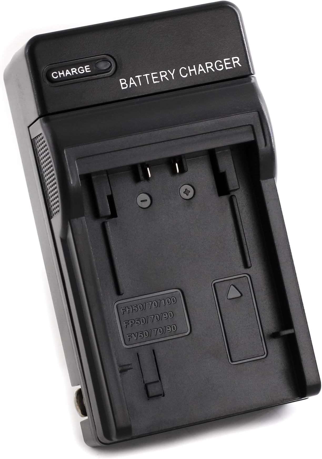 NP-FH50 Battery Charger for Sony DCR-DVD108, DCR-DVD610, DCR-HC21, DCR-HC52, DCR-HC38, DCR-SR45, DCR-SR47, DCR-SX85, DCR-SX45, HDR-SR11, HDR-SR12, HDR-XR160 Digital Camera and More with Foldable Plug