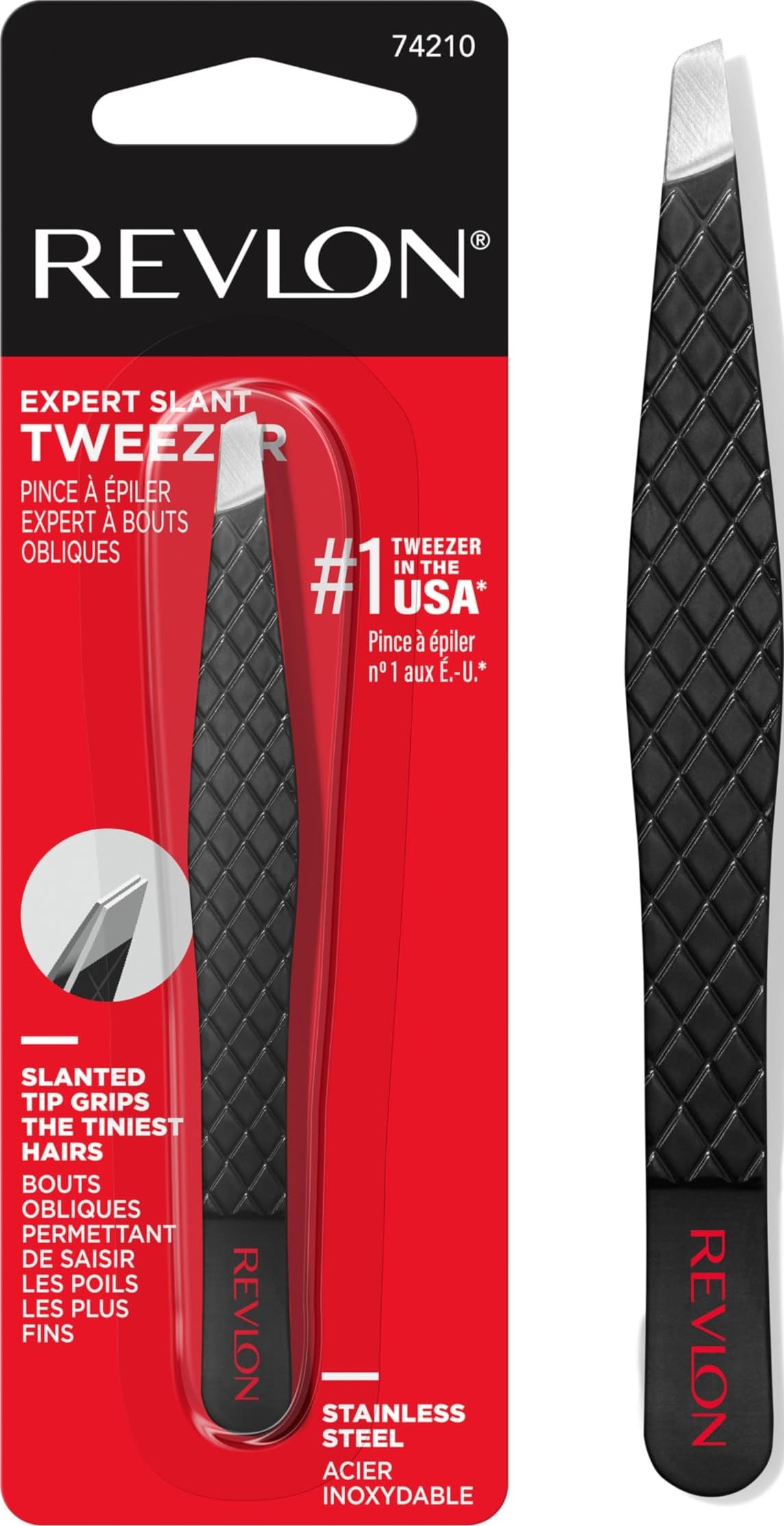 Revlon Expert Slant Tweezer - Precise Hair Removal -1