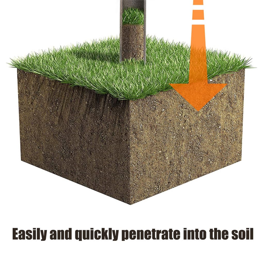 DONGKER Sonda Terreno,12" Sonde Campionamento Terreni con Impugnatura a T in Acciaio Inossidabile 304, Strumento di Test per Campionatori di Terreno per Manutenzione Prato Agricolo Giardino