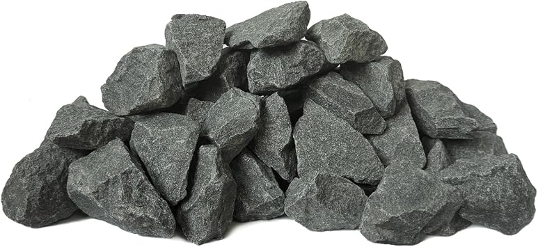 Sauna Rocks, Natural Stone for Sauna Heaters, Gray Rough-Cut Stones 45, Pounds