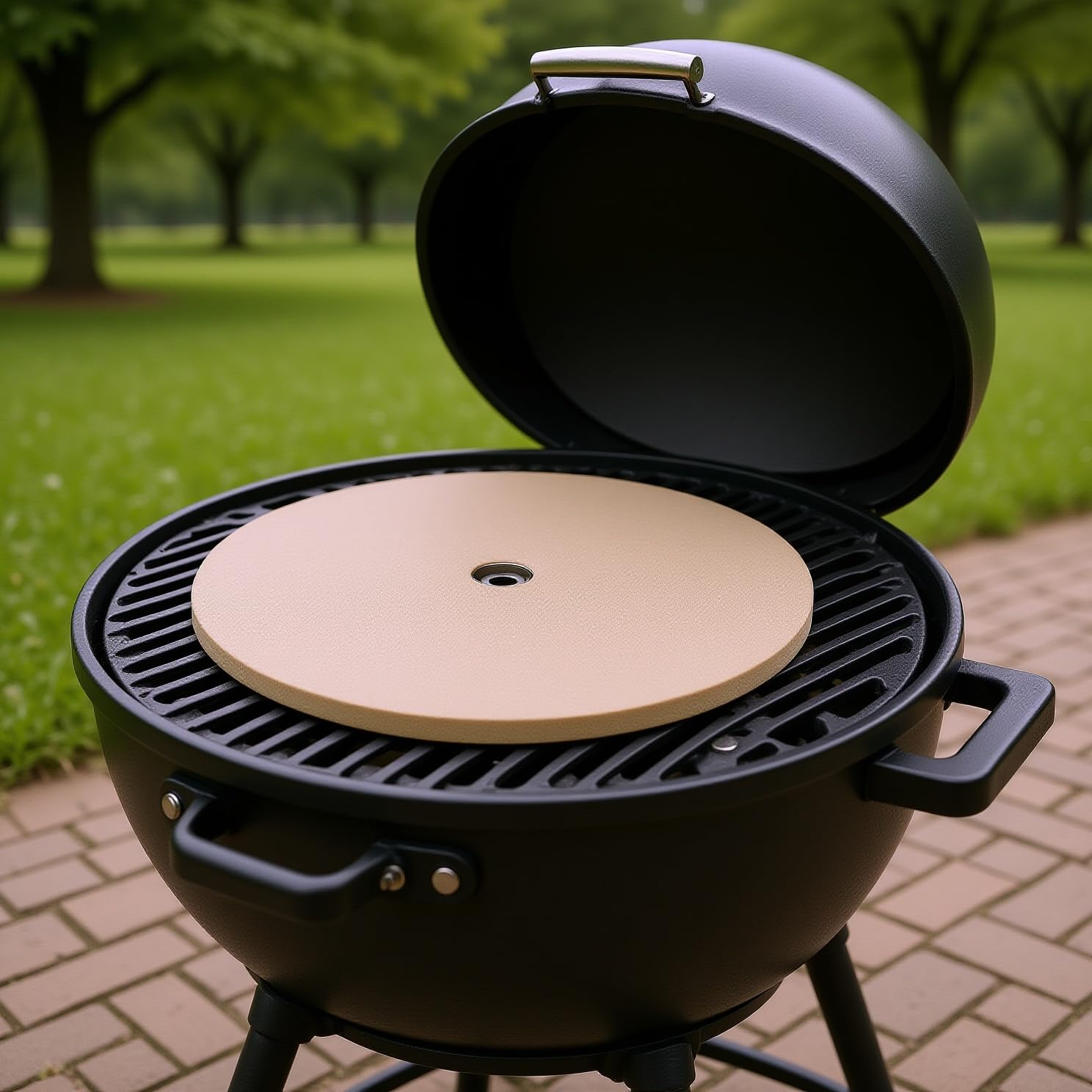 Pietra per Pizza Tonda Ø41 cm per Barbecue a Gas HEAT Cottura Perfetta Croccante Rimuove l'Umidità dall'Impasto Accessorio Originale