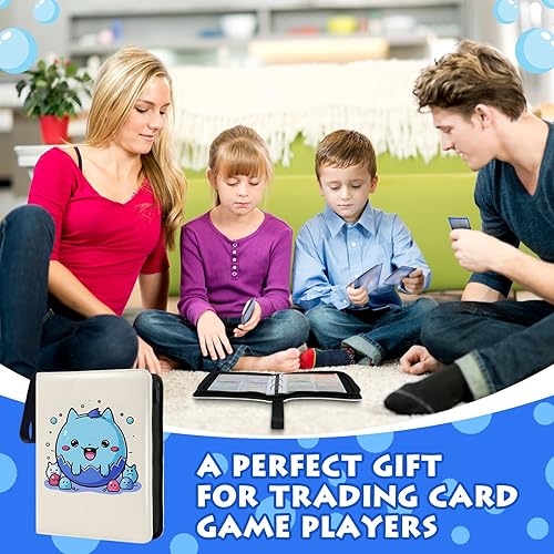 Miniatura 6 de Carpeta para tarjetas coleccionables de 440 bolsillos, álbum Yegyalm de 4 bolsillos con 440 bolsillos con 55 fundas extraíbles, impermeable y