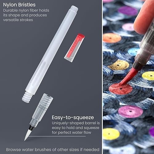 Miniatura 4 de ARTEZA Juego de pintura de acuarela, 12 pinturas de acuarela metálicas, pintura de acuarela iridiscente en medias sartenes, juego de acuarela de